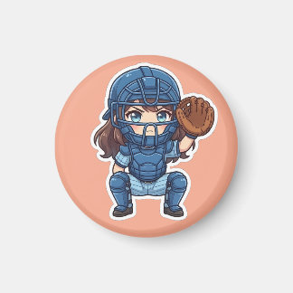 Chibi Baseball 2026 Edition - Catcher Squat Magneet