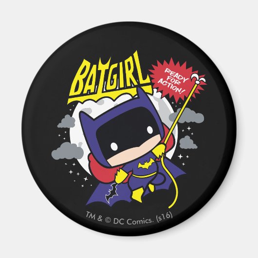 Chibi Batgirl klaar voor actie Magneet (Voorkant)
