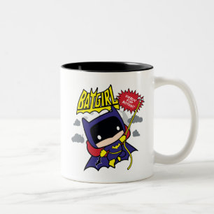 Chibi Batgirl klaar voor actie Tweekleurige Koffiemok