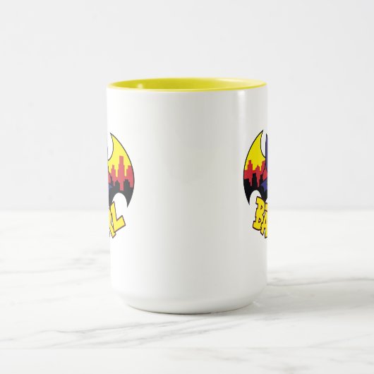 Chibi Batgirl met Gotham Skyline en Logo Mok (Midden)