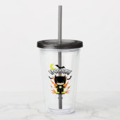 Chibi Batman Batcycle Acryl Drinkbeker (Voorkant)