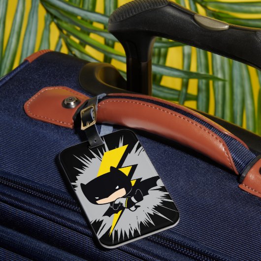 Chibi Batman Bliksem Kick Bagagelabel (Voorkant Insitu 1)