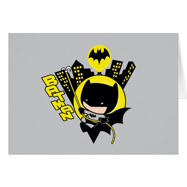 Chibi Batman Évolue La Ville (Devant horizontal)
