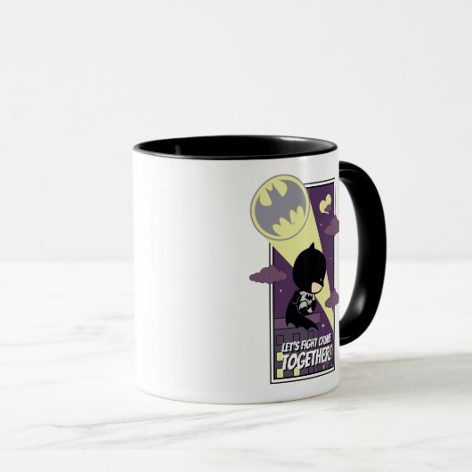 Chibi Batman - Laten we samen de misdaad bestrijde Mok (Voorkant rechts)