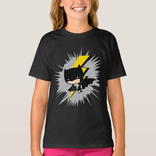 Chibi Batman Lightning Kick T-shirt (Voorkant)
