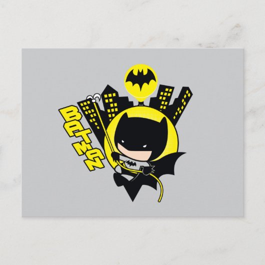 Chibi Batman Scaling the City Briefkaart (Voorkant)