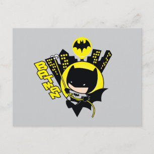 Chibi Batman Scaling the City Briefkaart