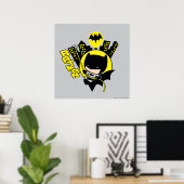 Chibi Batman Scaling the City Poster (Thuiskantoor)