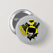 Chibi Batman Scaling the City Ronde Button 5,7 Cm (Voorkant /achterkant)