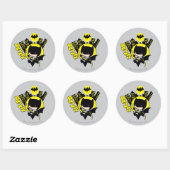 Chibi Batman Scaling the City Ronde Sticker (Vel)