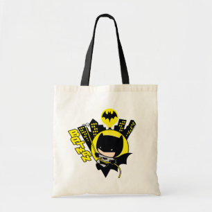 Chibi Batman Scaling the City Tote Bag