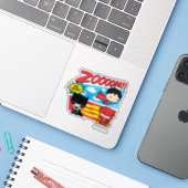 Chibi Batman te traag! Sticker (Laptop met iPhone)