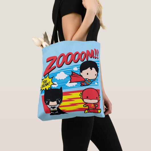 Chibi Batman te traag! Tote Bag (Dichtbij)