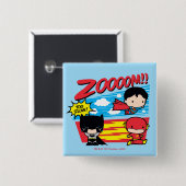 Chibi Batman te traag! Vierkante Button 5,1 Cm (Voorkant /achterkant)
