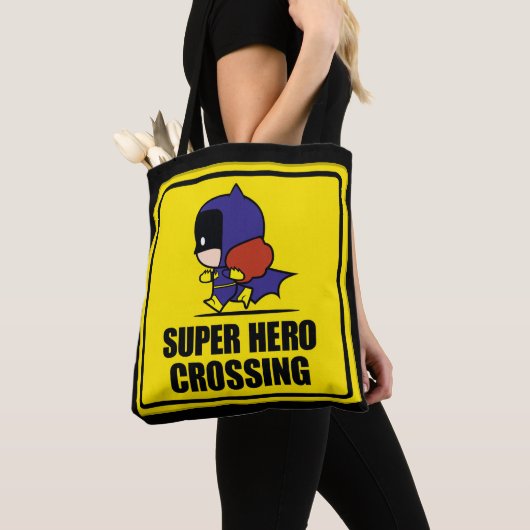 Chibi Batoman Super Hero Crossing Sign Draagtas (Dichtbij)