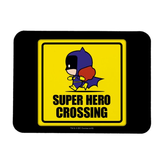 Chibi Batoman Super Hero Crossing Sign Magneet (Horizontaal)