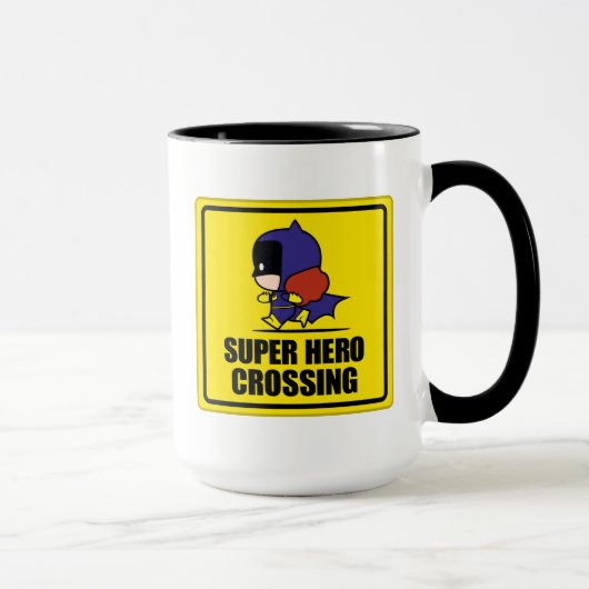 Chibi Batoman Super Hero Crossing Sign Mok (Rechts)