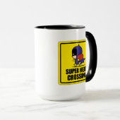 Chibi Batoman Super Hero Crossing Sign Mok (Voorkant rechts)