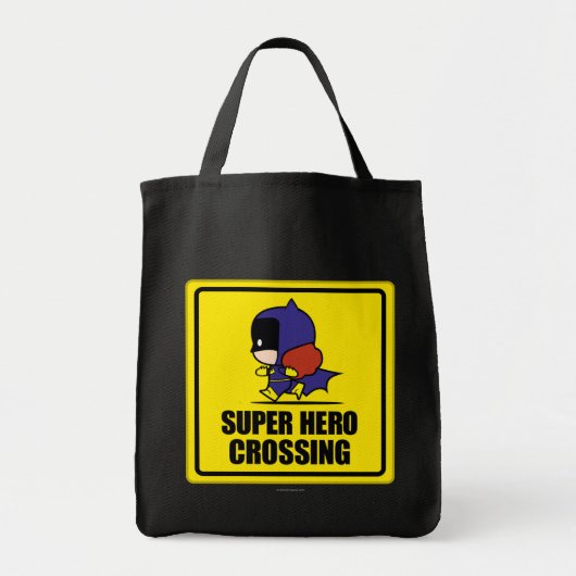 Chibi Batoman Super Hero Crossing Sign Tote Bag (Voorkant)