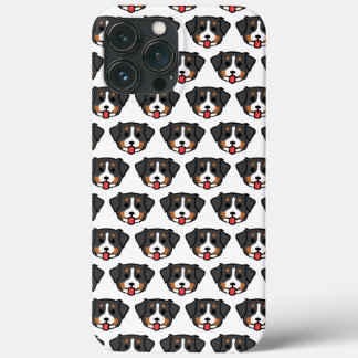 Chibi Bernese patern - tekenfilmhondstijl iPhone 13 Pro Max Hoesje
