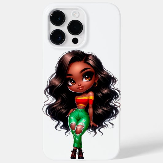 Chibi Black Girl Ipone Coque (Verso)