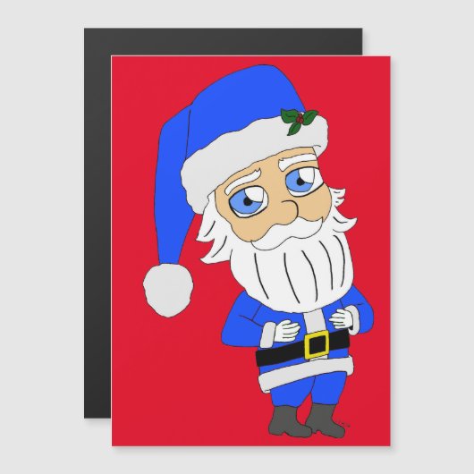 Chibi Blue Suit Santa (Voorkant / Achterkant)