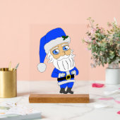 Chibi Blue Suit Santa Acryl Bord (Huwelijk)