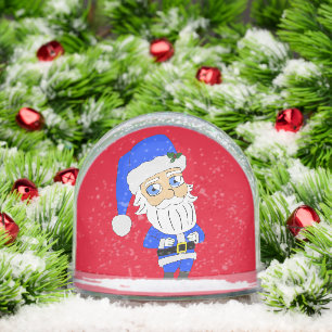 Chibi Blue Suit Santa Sneeuwbol