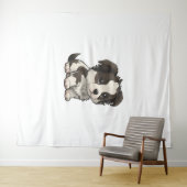 Chibi Border Collie Wandkleed (In Situ (horizontaal))