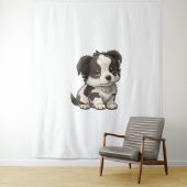 Chibi Border Collie Wandkleed (In situ)