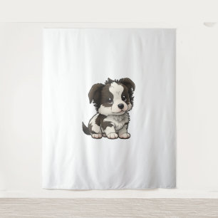 Chibi Border Collie Wandkleed
