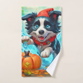 Chibi Bordure Ninja Chien : L'art épopé (Serviette à main)