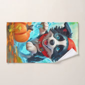 Chibi Bordure Ninja Chien : L'art épopé (Serviette à main)