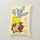 Chibi BUGS BUNNY™, TWEETY™ & TAZ™ Accent Kussen (Achterkant (Verticaal))