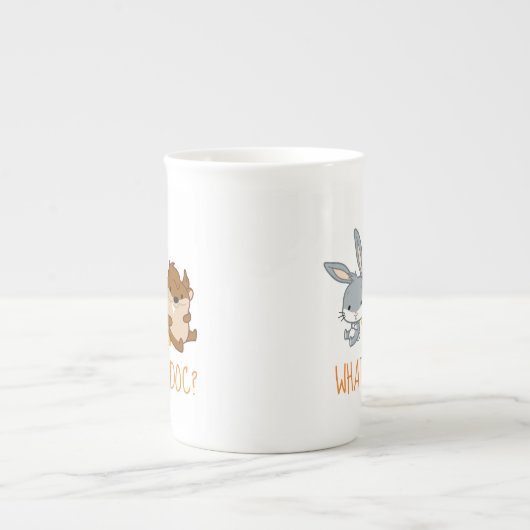 Chibi BUGS BUNNY™, TWEETY™ & TAZ™ Porselein Kop (Voorkant)