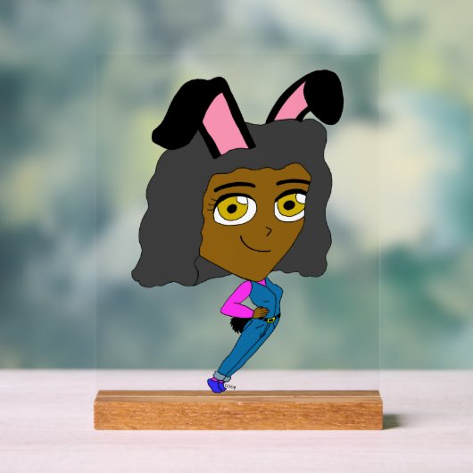 chibi bunnygirl acryl bord (Neutraal)