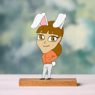 chibi bunnygirl acryl bord