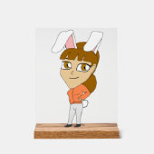 chibi bunnygirl acryl bord (Voorkant)