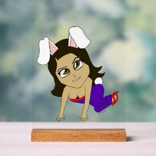 chibi bunnygirl acryl bord
