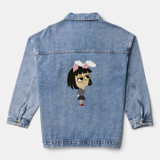 chibi bunnygirl denim jacket (Achterkant)