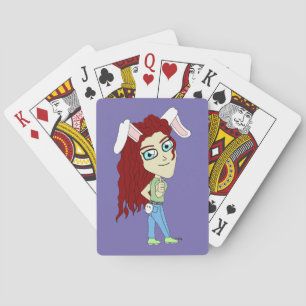 Chibi Bunnygirl giving a thumbs up Pokerkaarten