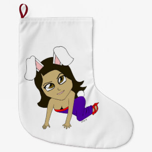 chibi bunnygirl grote kerstsok