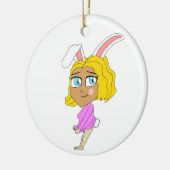 chibi bunnygirl keramisch ornament (Links)