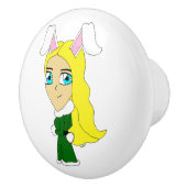 chibi bunnygirl keramische knop (Rechts)