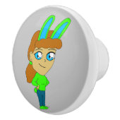 chibi bunnygirl keramische knop (Rechts)