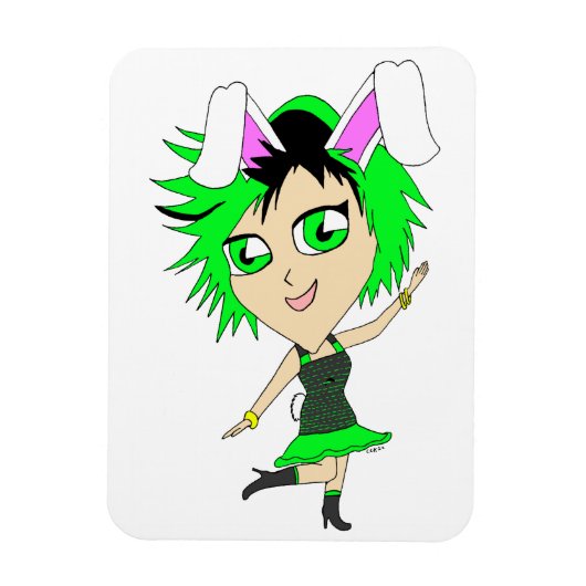 chibi bunnygirl magneet (Verticaal)