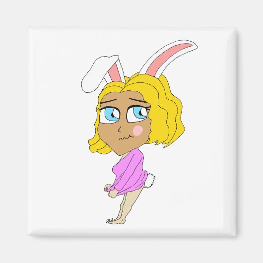 chibi bunnygirl magneet (Voorkant)