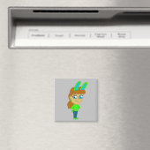chibi bunnygirl magneet (Insitu (Vaatwasser))