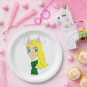 chibi bunnygirl papieren bordje (Feest)