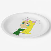 chibi bunnygirl papieren bordje (Gekanteld)